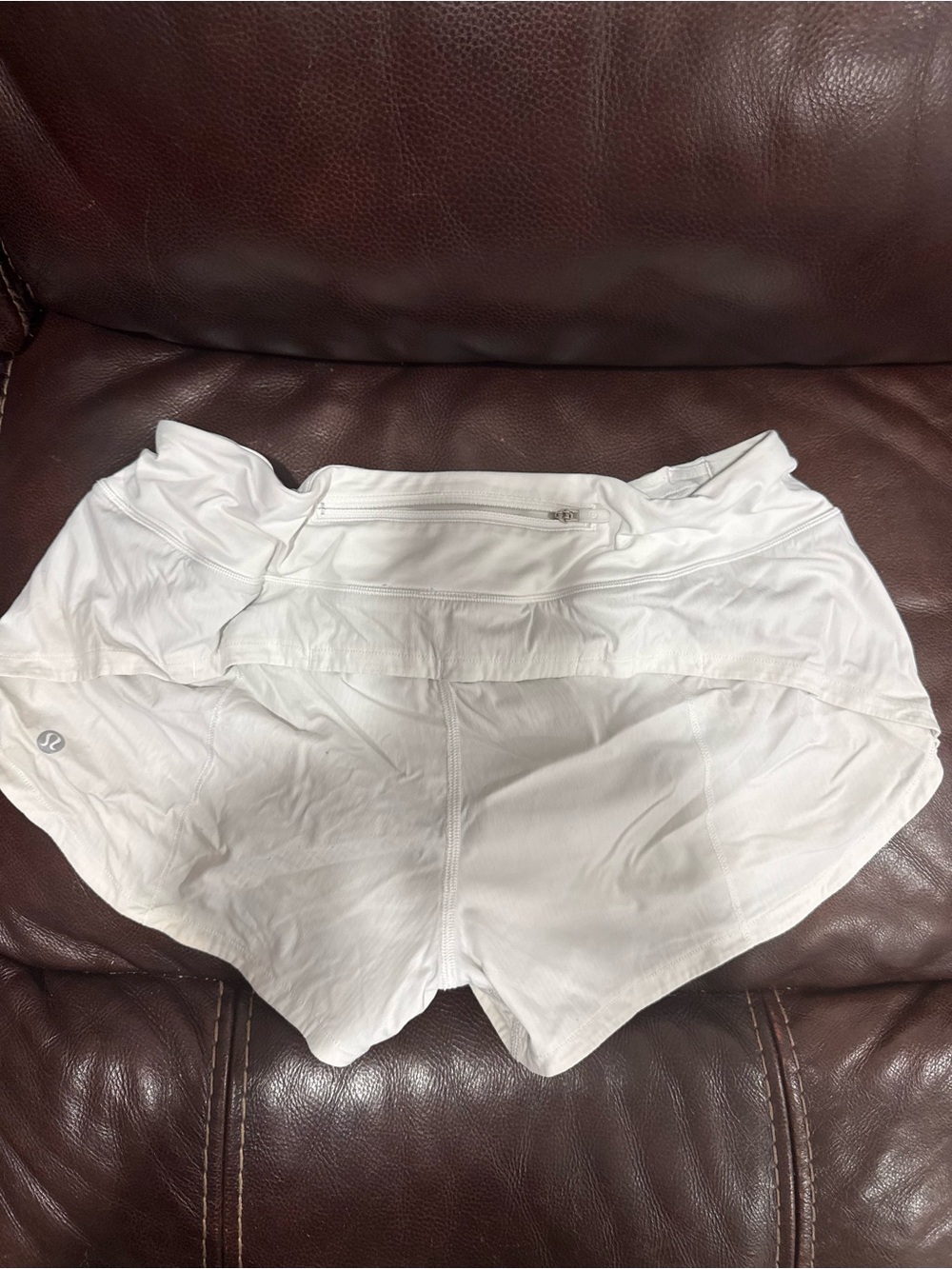 lululemon athletica White Women's Athletic Shorts with Back Zip